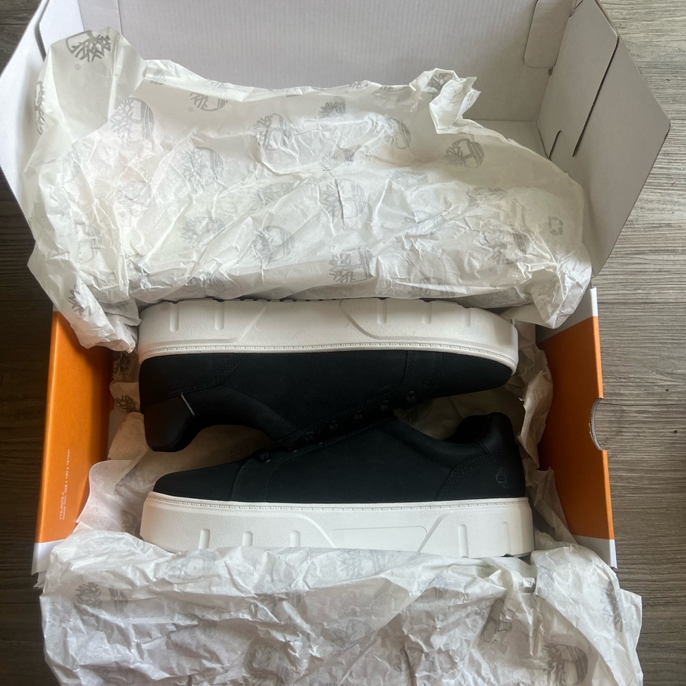 Timberland Women’s Laurel Court Low Lace Sneaker Black Nubuck Size 10 - Picture 8 of 8